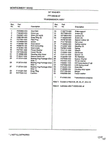 Transmission Assembly Page 2 parts for Frigidaire Washer 6504E from AppliancePartsPros.com