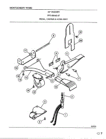 Pedal, Caster And Hose Assembly parts for Frigidaire Washer 6504E from AppliancePartsPros.com