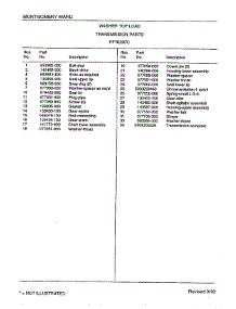 Washer Top Load / Transmission parts for Frigidaire Washer 6287C from AppliancePartsPros.com