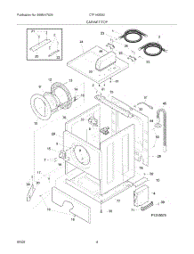05 - Cabinet / Top parts for Frigidaire Washer CTF140ES0 from AppliancePartsPros.com