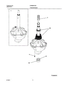 07 - Transmission parts for Frigidaire Washer CWS3600AS0 from AppliancePartsPros.com