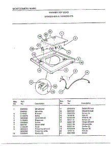 Washer Top Load Page 2 parts for Frigidaire Washer 6208A from AppliancePartsPros.com