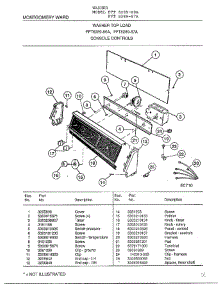 Console Controls parts for Frigidaire Washer 6289-80A from AppliancePartsPros.com