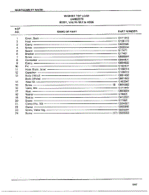 Body, Valve Mix And Hose Page 2 parts for Frigidaire Washer 6337B from AppliancePartsPros.com