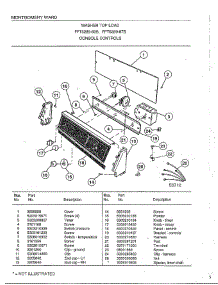 Console Controls parts for Frigidaire Washer 6289-80B from AppliancePartsPros.com