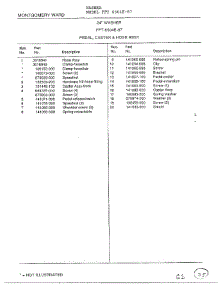 Pedal, Caster And Hose Assy Page 2 parts for Frigidaire Washer 6504E-87 from AppliancePartsPros.com