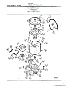 Tub, Hoses, Motor parts for Frigidaire Washer 6009-80A from AppliancePartsPros.com