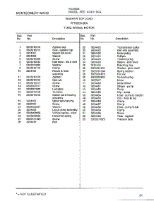 Tub, Hoses, Motor Page 2 parts for Frigidaire Washer 6009-80A from AppliancePartsPros.com