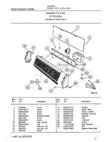 Console Controls parts for Frigidaire Washer 6009-80A from AppliancePartsPros.com