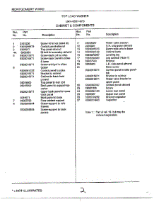 Cabinet And Components Page 2 parts for Frigidaire Washer 6507-87D from AppliancePartsPros.com