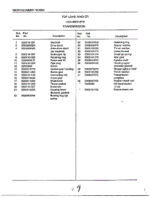 Transmission Page 2 parts for Frigidaire Washer 6507-87D from AppliancePartsPros.com