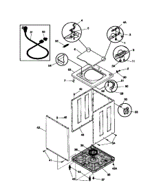 02 - Cabinet / Top parts for Frigidaire Washer F21C445CS1 from AppliancePartsPros.com