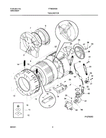07 - Wshr Tub,Motor parts for Frigidaire Washer FTR630AS0 from AppliancePartsPros.com