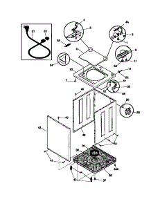 02 - Cabinet / Top parts for Frigidaire Washer FWS445RBS1 from AppliancePartsPros.com