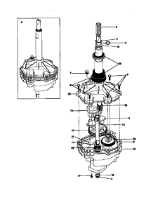 04 - Transmission parts for Frigidaire Washer FWS545NBT0 from AppliancePartsPros.com