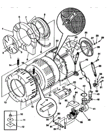 Tub And Motor parts for Frigidaire Washer FWT445GE from AppliancePartsPros.com