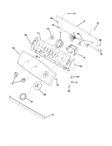 Control Panel parts for Frigidaire Washer GLWS1233AS1 from AppliancePartsPros.com
