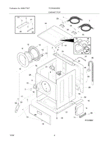 05 - Cabinet Top parts for Frigidaire Washer FCCW3000ES0 from AppliancePartsPros.com