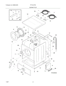 05 - Cabinet / Top parts for Frigidaire Washer FTF1240FS0 from AppliancePartsPros.com