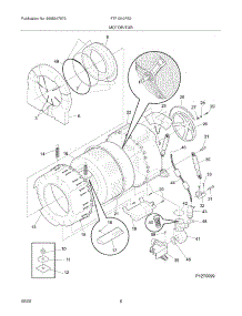 07 - Motor / Tub parts for Frigidaire Washer FTF1240FS2 from AppliancePartsPros.com