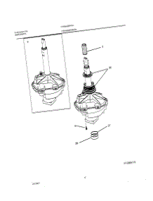 07 - Transmission parts for Frigidaire Washer FWS445RFS4 from AppliancePartsPros.com