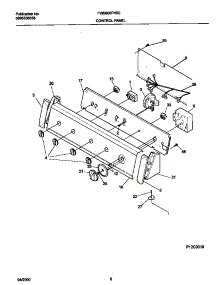 05 - P12c0016 Control Panel parts for Frigidaire Washer FWS900FHS0 from AppliancePartsPros.com