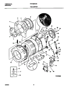 04 - P12t0050 Wshr Tub,Motor parts for Frigidaire Washer FWT425RHS0 from AppliancePartsPros.com