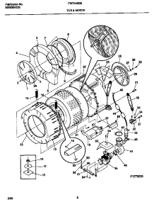 04 - Tub & Motor parts for Frigidaire Washer FWT445GES2 from AppliancePartsPros.com