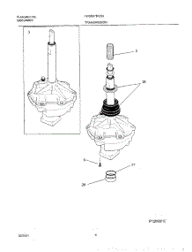 07 - Transmission parts for Frigidaire Washer FWSB67RGS0 from AppliancePartsPros.com