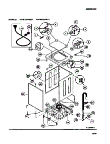 02 - Cabinet, Top Panel, Base parts for Frigidaire Washer FWX433RBT1 from AppliancePartsPros.com