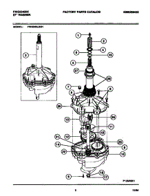 04 - Transmission parts for Frigidaire Washer FWX645LBS1 from AppliancePartsPros.com