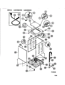 02 - Cabinet, Top Panel, Base parts for Frigidaire Washer WA7200ADD3 from AppliancePartsPros.com