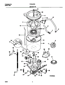 03 - Motor / Tub parts for Frigidaire Washer FWS445RBT3 from AppliancePartsPros.com
