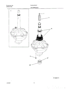07 - Transmission parts for Frigidaire Washer FWX233RES7 from AppliancePartsPros.com