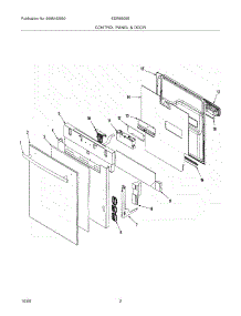 03 - Control Panel & Door parts for Electrolux Dishwasher EDW5505ESS from AppliancePartsPros.com