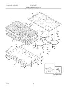 05 - Maintop / Surface Units parts for Electrolux Cooktop EW36IC60IB1 from AppliancePartsPros.com