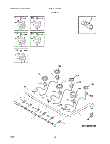 05 - Burner parts for Electrolux Cooktop E36GC75ESS1 from AppliancePartsPros.com