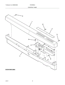 03 - Control Panel parts for Electrolux Dishwasher EIDW5905JW0A from AppliancePartsPros.com