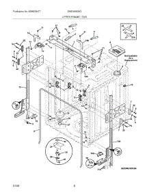 07 - Upper Frame / Tub parts for Electrolux Dishwasher EWDW6505GB0 from AppliancePartsPros.com