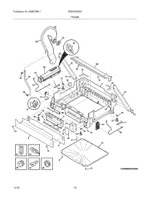 11 - Frame parts for Electrolux Dishwasher EWDW6505GW0B from AppliancePartsPros.com
