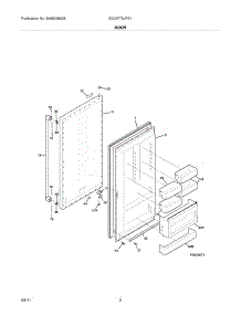 03 - Door parts for Electrolux Freezer E32AF75JPS1 from AppliancePartsPros.com