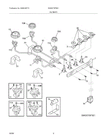 05 - Burner parts for Electrolux Cooktop E30GC70FSS1 from AppliancePartsPros.com