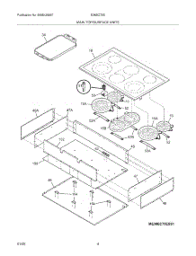 05 - Maintop parts for Electrolux Cooktop E36EC75ESS1 from AppliancePartsPros.com