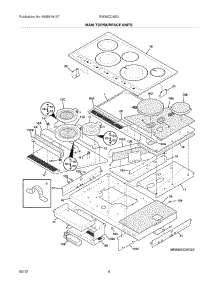 05 - Main Top parts for Electrolux Cooktop EW36CC55GS4 from AppliancePartsPros.com