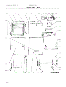 03 - Control Panel & Door parts for Electrolux Dishwasher EIDW1805KS0A from AppliancePartsPros.com