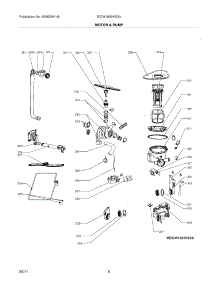 07 - Motor & Pump parts for Electrolux Dishwasher EIDW1805KS0A from AppliancePartsPros.com