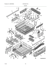 13 - Racks parts for Electrolux Dishwasher EIDW6405HT0A from AppliancePartsPros.com