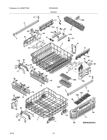 13 - Racks parts for Electrolux Dishwasher EIDW6305GW1A from AppliancePartsPros.com