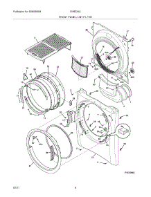 05 - Front Panel / Lint Filter parts for Electrolux Dryer EIMED60JIW0 from AppliancePartsPros.com