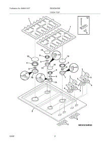 03 - Maintop parts for Electrolux Cooktop E30GC64ESS from AppliancePartsPros.com